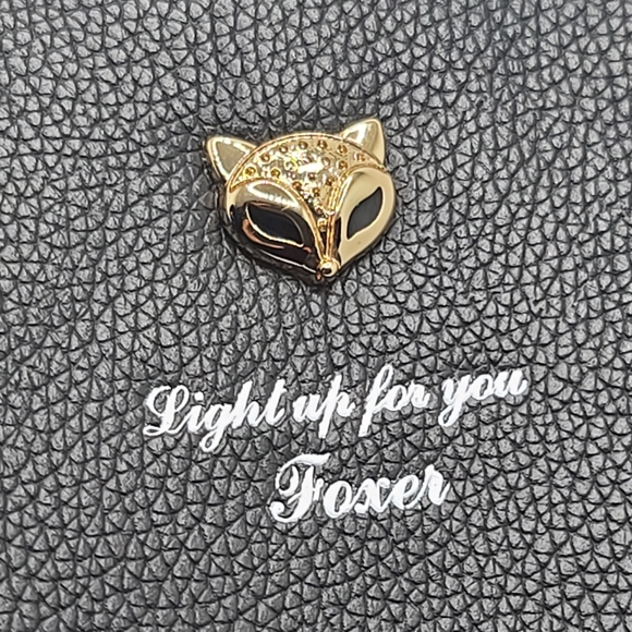 Foxer Black Leather Wristlet/Makeup Bag - Picture 6 of 6